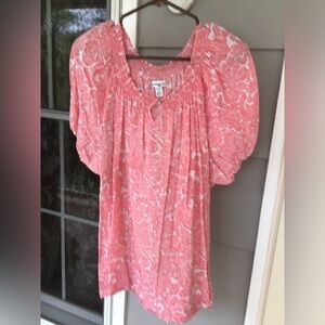 Croft & Barrow Womens top like new pink white plus size 3X casual dressy